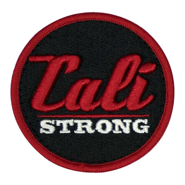 CALI Strong - CALI Strong Black Red White Round 3D Hook-and-Loop Morale ...