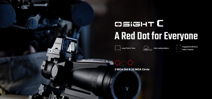 Osight - Osight C 3 MOA Dot Sight with 32 MOA Circle - Green