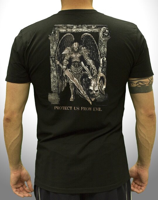 American Spartan Apparel Men S Protect Us From Evil T Shirt Military Discount Govx