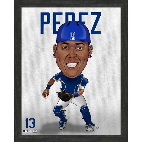 Highland Mint Salvador Perez Royals Impact Jersey Frame