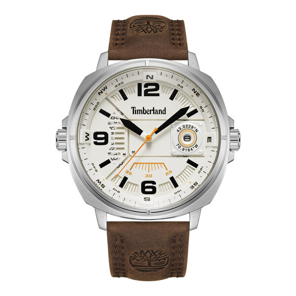 Timberland Watches - Men's 47mm Breakheart Three Date Hand Leather ...