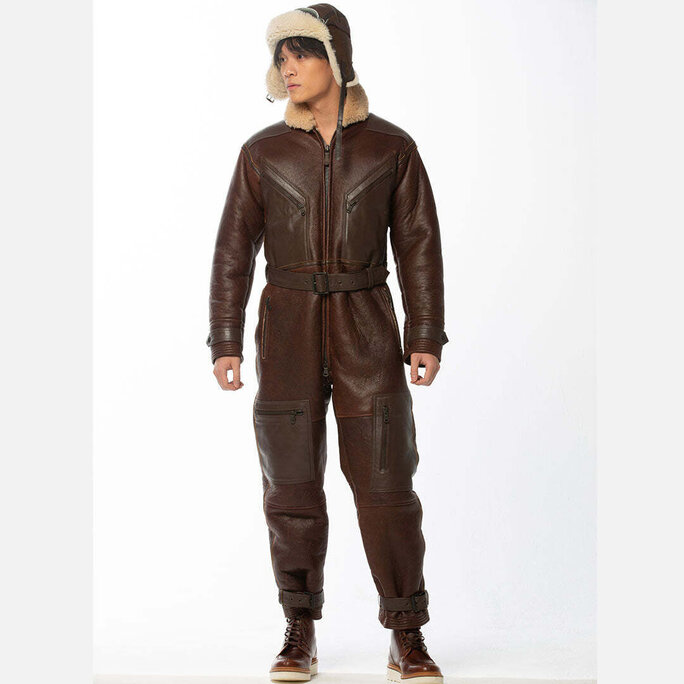 Cockpit USA - Sheepskin Leather Flight Suit Z21Y007 - Military