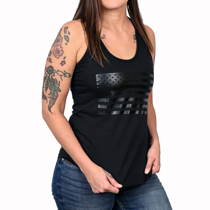 TMSD Women's 4th Of July American Flag Tank Top – Patriotic Sleeveless Crop Top