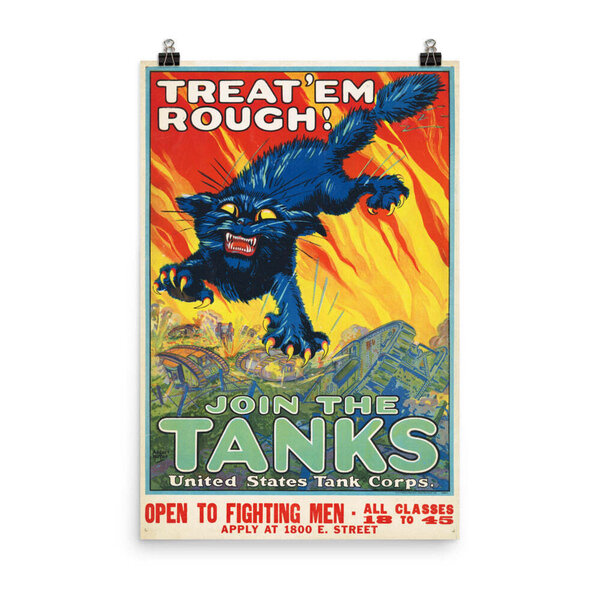 Call For Fire - Join The Tanks Poster - Military & First Responder 