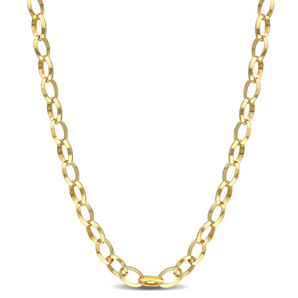 Hand+Some - Rolo Chain Necklace in 18k Yellow Gold Plated Sterling ...