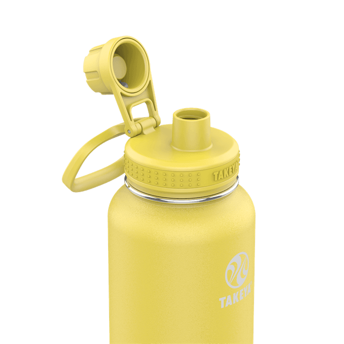 Takeya TK Sport Tritan Water Bottle - 24oz, Spout Lid Pro Fire, Leakproof, Wide Mouth