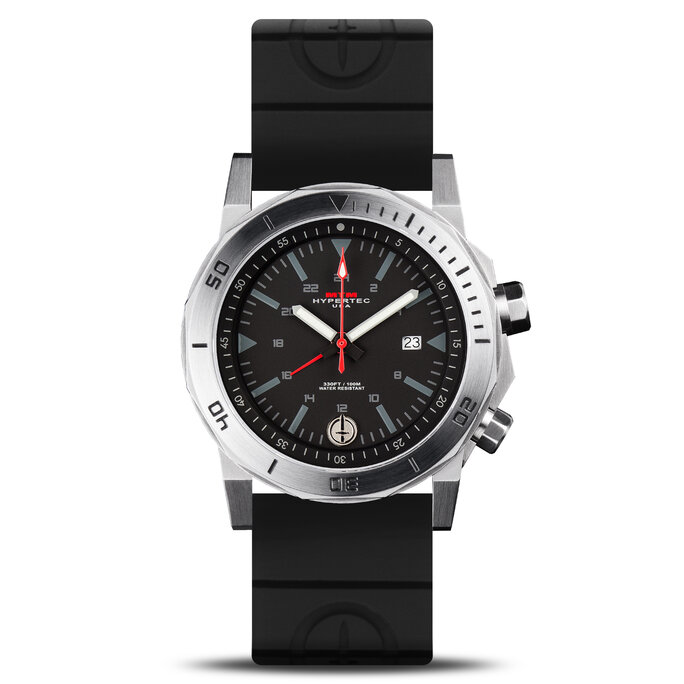 MTM - Hypertec H-61 Silver Steel Watch Military Discount | GovX