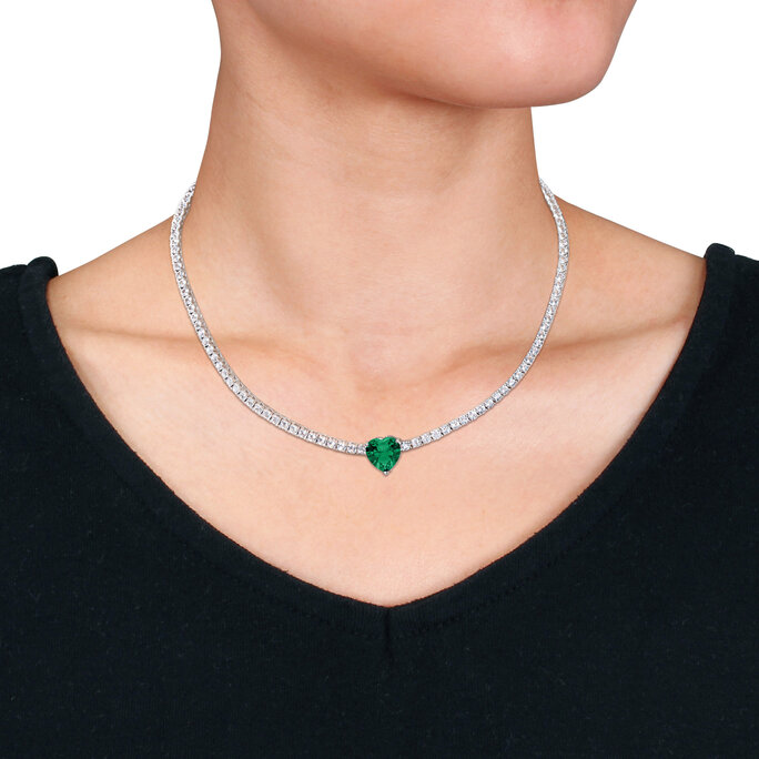 2mm Green Gold Vermeil Tennis Choker Necklace | Classy Women Collection