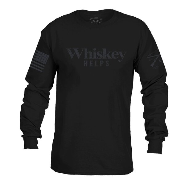 Grunt Style - Men's Whiskey Helps Black Label Long Sleeve T-Shirt ...