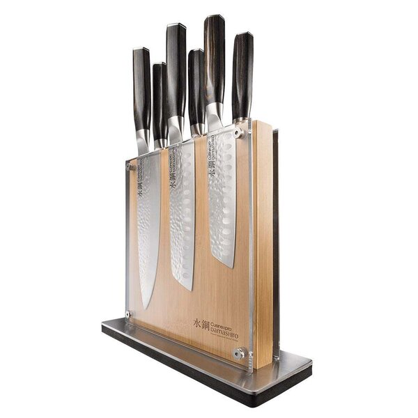 BergHOFF Ron 6pc Knife Block Set, Natural Wood Handle