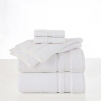 Martex Ringspun 6-Piece Towel Set, White, Cotton