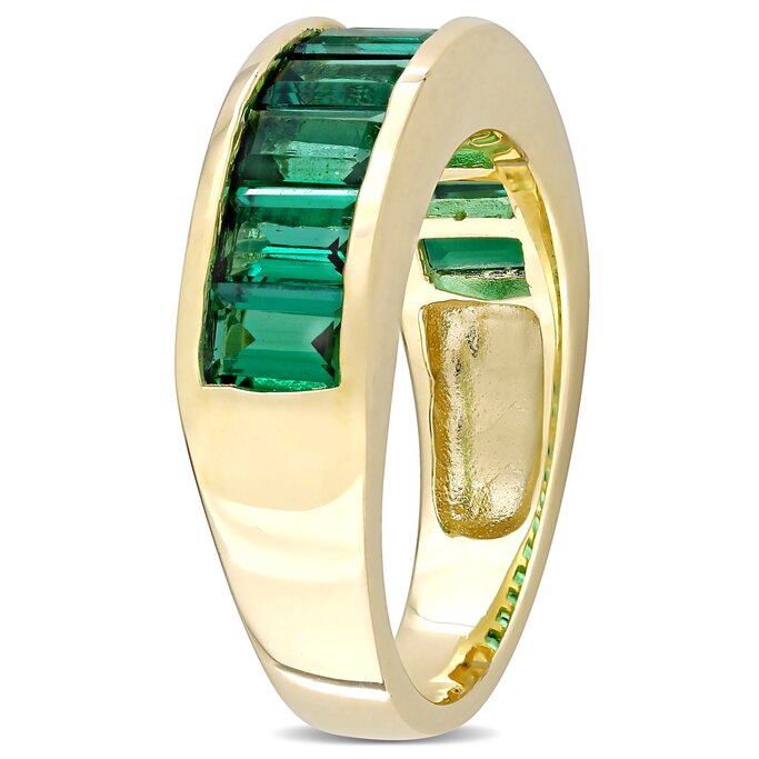 Gemstone Jewelry - 2 3/4 CT TGW Baguette-Cut Created Emerald Semi