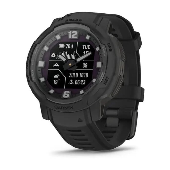 Garmin - Instinct Crossover Solar Tactical Watch - Military & Gov