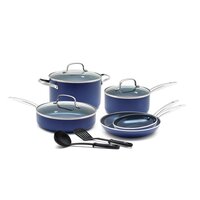 Farberware 12 Piece Purecook Ceramic Nonstick Cookware Cookware Set, Blue