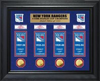 New Jersey Devils Highland Mint 12 x 15 3-Time Stanley Cup Champions  Banner Collection Photo Mint