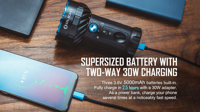 Olight - Marauder 2 14000 Lumen Long Throw Rechargeable Flashlight