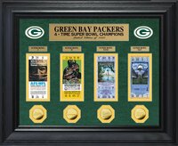 Green Bay Packers 13-Time World Champions Deluxe Banner Bronze Coin Photo  Mint