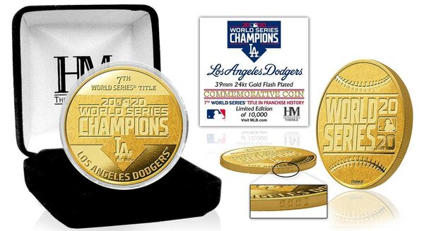 Los Angeles Dodgers 2020 World Series Champions Celebration Bronze Coin  Photo Mint
