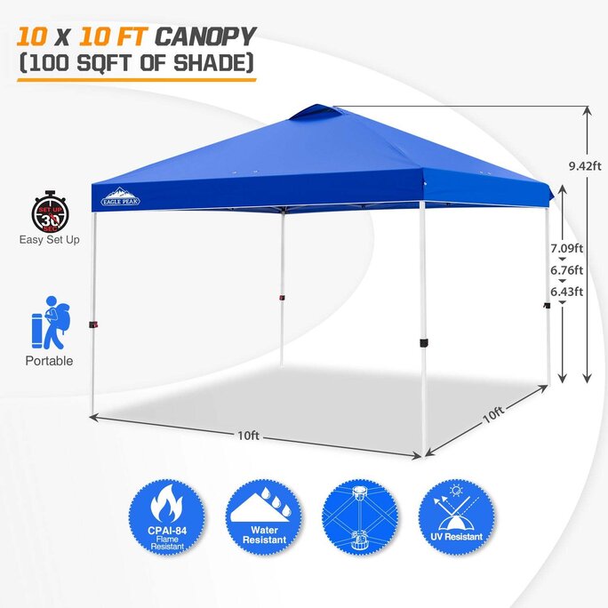 Easy clearance setup canopy