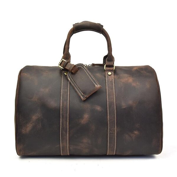 STEEL HORSE LEATHER - The Brandt Weekender | Small Leather Duffle Bag ...