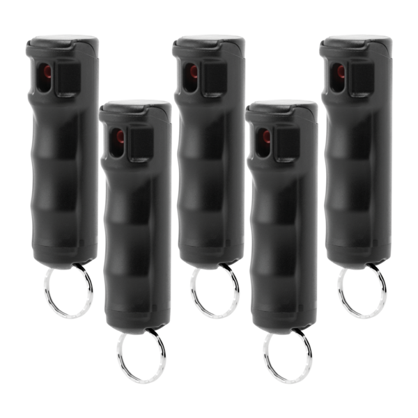 Mace® Brand Value Pack (5) Black Hard Case Pepper Sprays Military & First Responder
