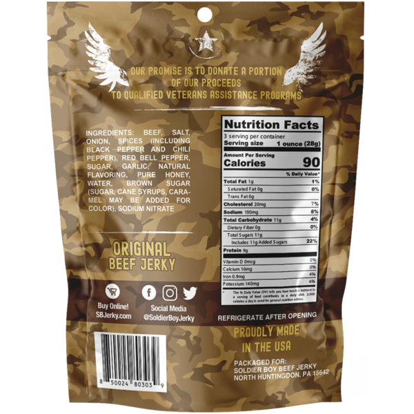 Soldier Boy Beef Jerky Original Soldier Boy Beef Jerky America's