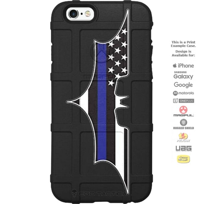 EGO Tactical - Thin Blue Line Bat US Subdued Flag Custom Printed Android & Apple Phone Case Design - Military & First Responder Discounts | GOVX EGO Tactical - Thin Blue Line Bat US Subdued Flag Custom Printed Android & Apple Phone Case Design - Military & First Responder Discounts | GOVX