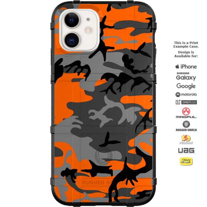 Black Gray Orange Urban Camouflage 