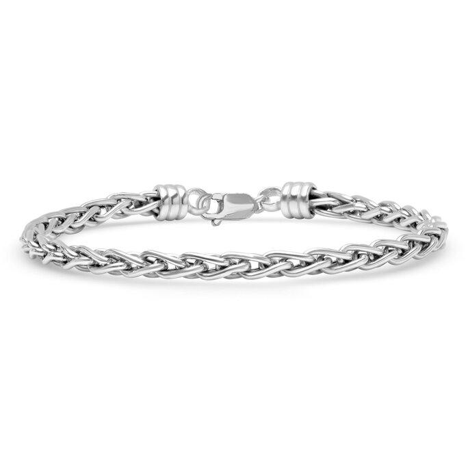 Women's Sterling Silver Byzantine Chain Bracelet (7.5)