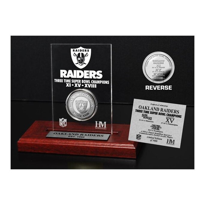 Los Angeles Raiders Oakland Raiders NFL Super Bowl Championship Rings &  Trophy*3 set