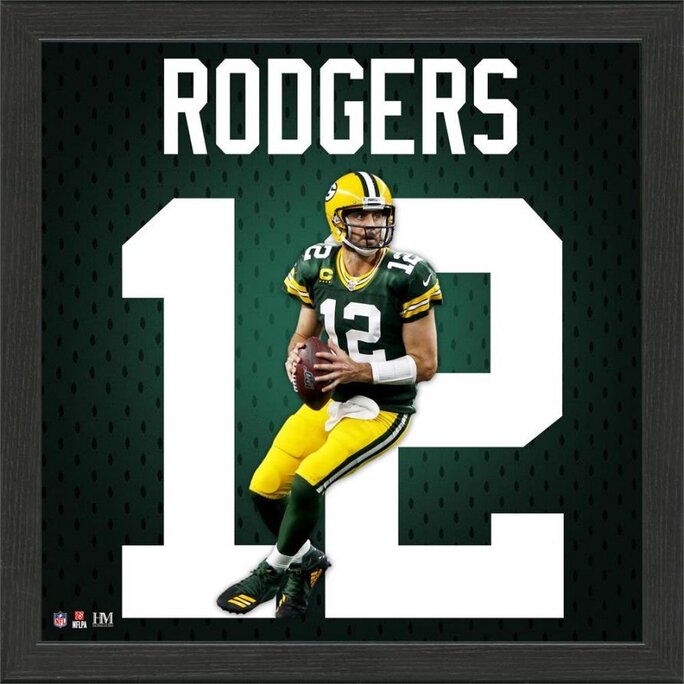 The Highland Mint | Aaron Rodgers Impact Jersey Frame