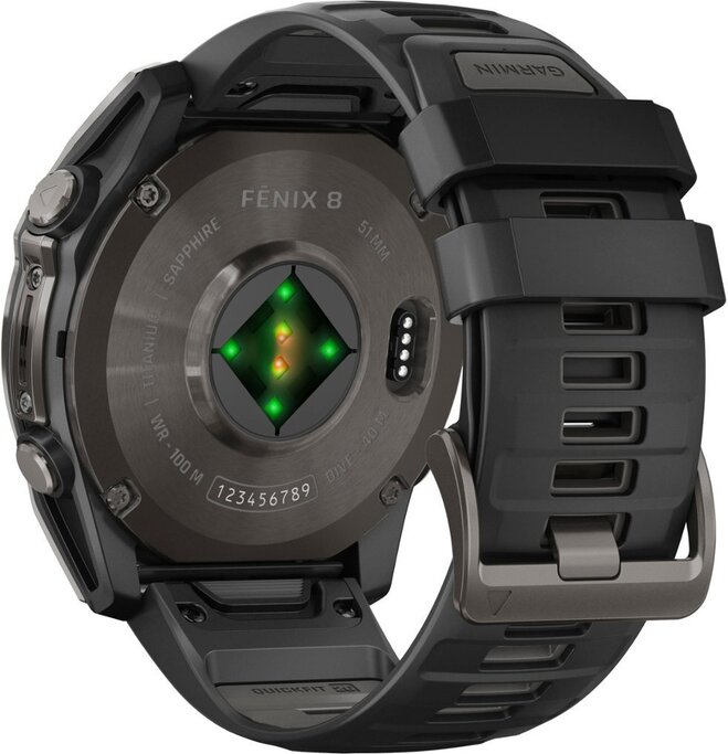 Garmin - Fenix 8 51mm Sapphire AMOLED Watch - Military & Gov't