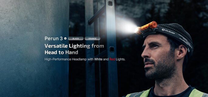 Olight - Perun 3 3000 Lumen Rechargeable L-Shaped Headlamp