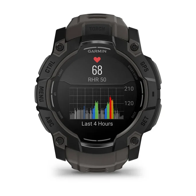 新品未使用Garmin Instinct 3 Tactical 戦術版 50mm Garmin Instinct 3 Solar – Tactical AMOLED Smartwatch | 50 mm