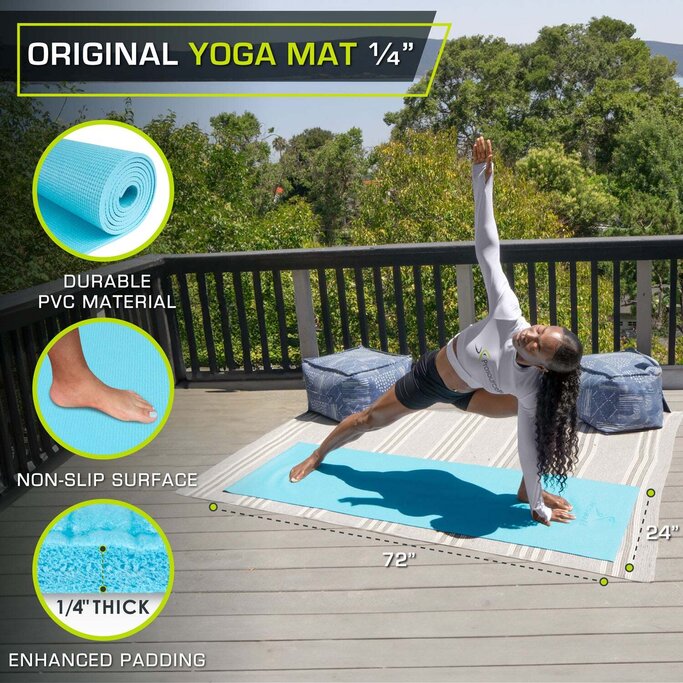 ProsourceFit - Original Yoga Mat 1/4-in - Military & First