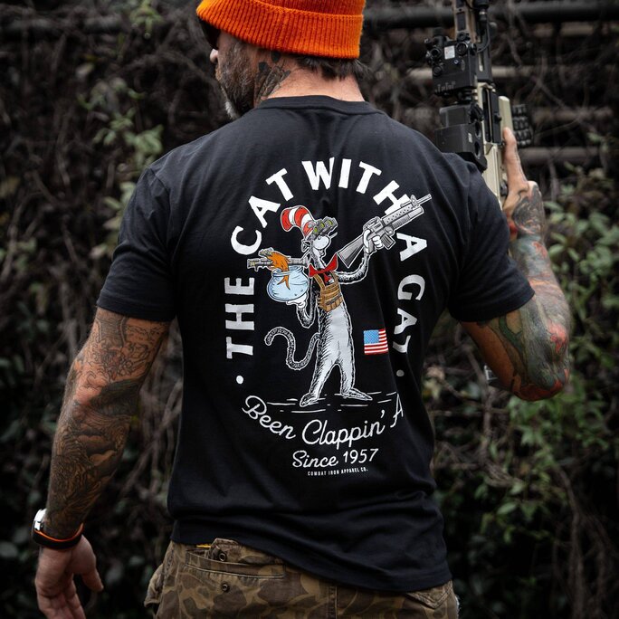 Combat Iron Apparel™ - The Cat With A Gat Remix Men's T-Shirt