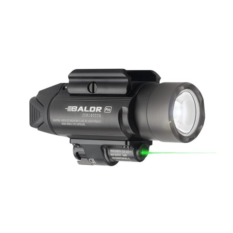 Olight - Baldr Pro 1350 Lumen Pistol Flashlight with Green Laser