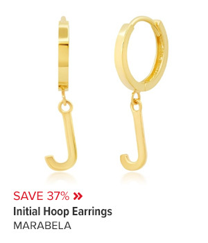 Initial Hoop Earrings